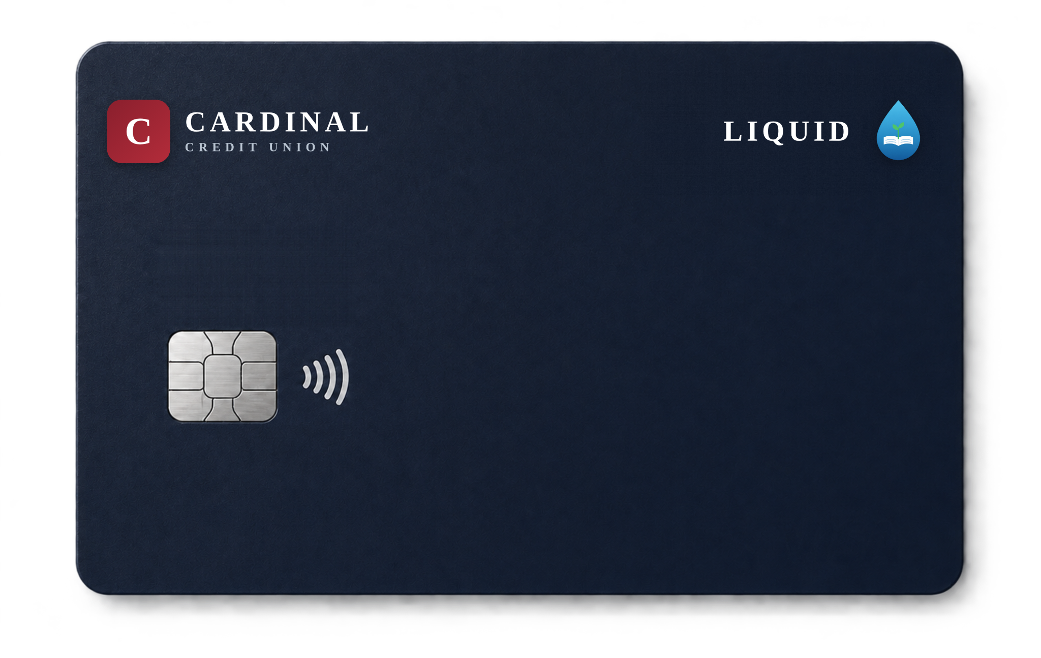 Example co-branded credit union and Liquid card